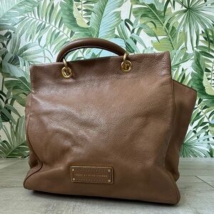Marc By Marc Jacobs Tan Leather Handbag with Gold Accents